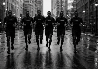 Soweto Run crew running through the city