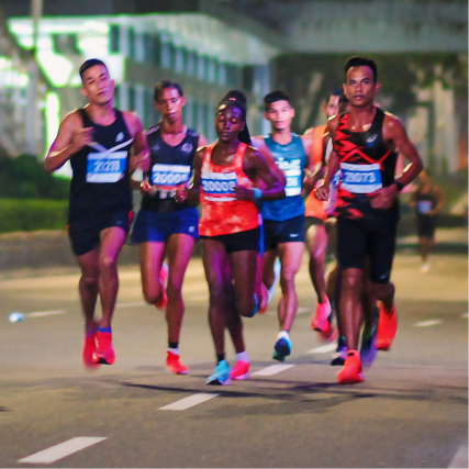 Ankara runners gathered outdoors